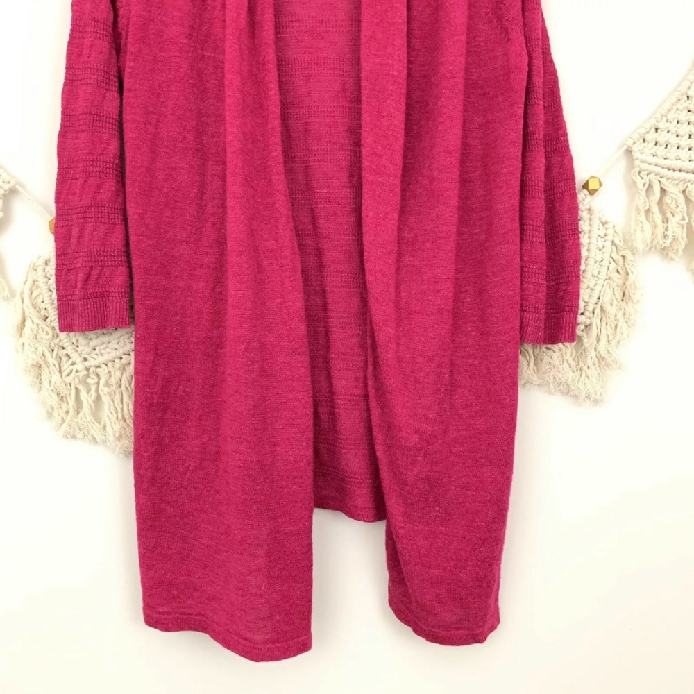 Anthropologie Yellow Bird Pink Open Knit Cardigan - Picture 5 of 9